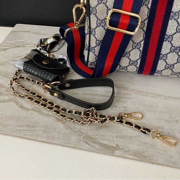 GUCCIโGG Pattern Pvc/Leather Clutch-Crossbody-Shoulder Bag ๐ผ - Picture 17 of 17